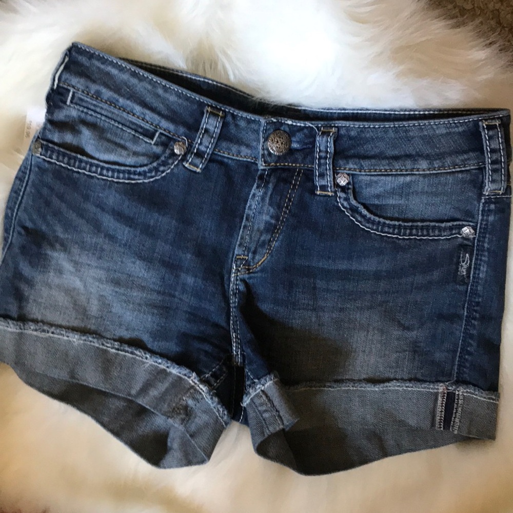 Silver “Toni 3 1/2” Denim Shorts